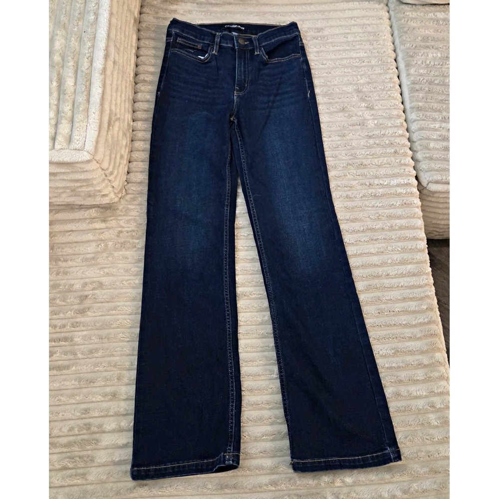 Calvin Klein Jeans Womens 4/27 Dark Wash Repreve Stretch Bootcut Denim